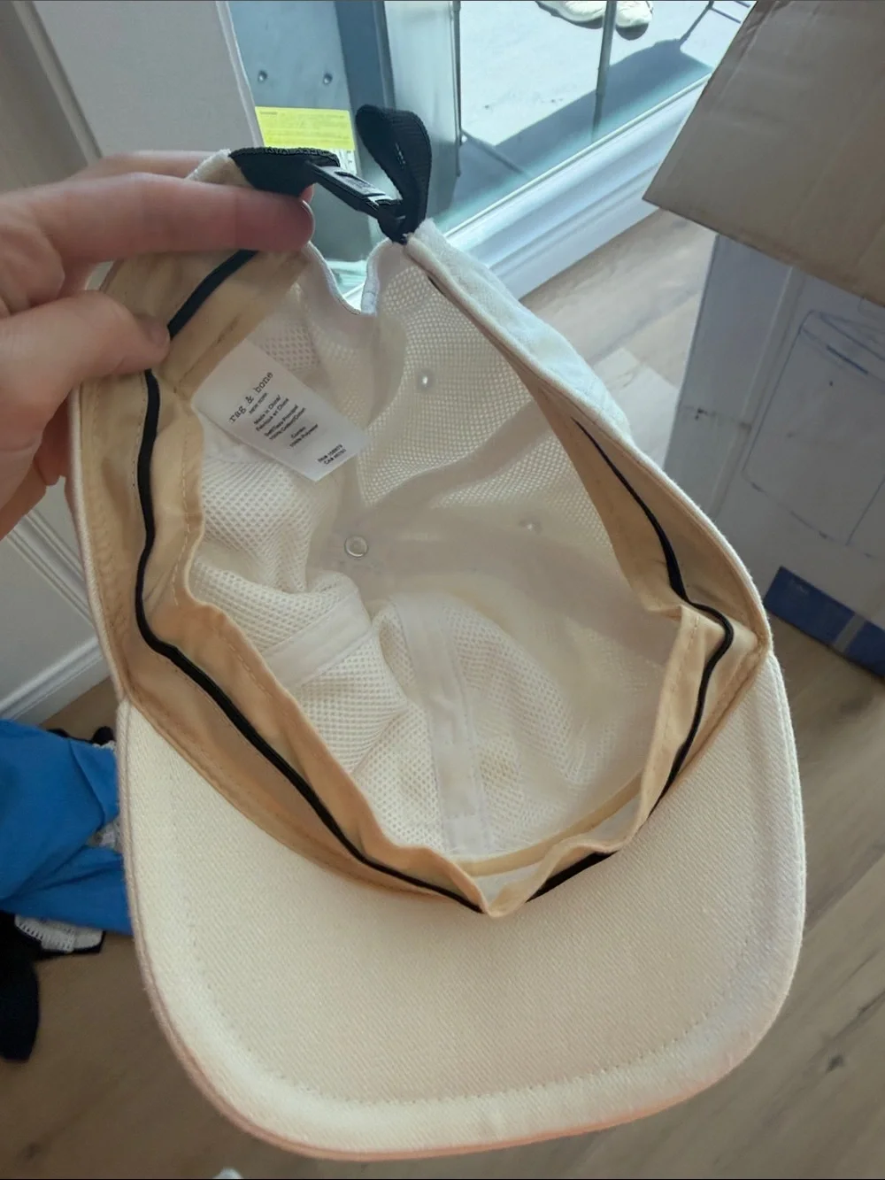 rag & bone womens Off-White Cotton Baseball Cap